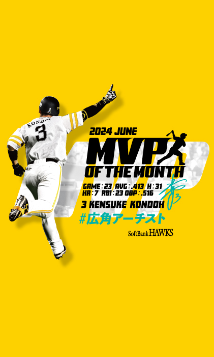 近藤選手6月度月間MVP受賞記念グッズ